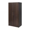 Bedroom Armoire Wardrobe Cabinet Closet with Hanging Rail in Brown Wood Finish Bedroom Armoire Wardrobe Cabinet Closet with Hanging Rail in Brown Wood Finish