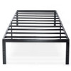 Twin size Black Metal Platform Bed Frame with Headboard Attachment Slots