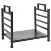 Modern Black Wrought Iron Indoor Outdoor Firewood Holder Log Rack