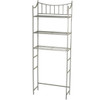 Bathroom Space Saving Over the Toilet Linen Tower Shelving Unit in Nickel Finish