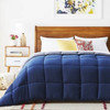 King All Seasons Grey/Navy Reversible Polyester Down Alternative Comforter King All Seasons Grey/Navy Reversible Polyester Down Alternative Comforter