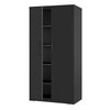 Black Steel Lockable Storage Cabinet Shelving Unit with 4 Adjustable Shelves Black Steel Lockable Storage Cabinet Shelving Unit with 4 Adjustable Shelves