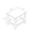 FarmHouse Traditional Rustic Acacia 1 Drawer Nightstand