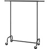Matte Black Heavy Duty Metal Garment Rack Clothes Hanging Bar on Wheels Matte Black Heavy Duty Metal Garment Rack Clothes Hanging Bar on Wheels