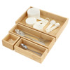 MegaChef 4 Piece Bamboo Storage and Organization Trays