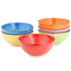 Elama Color Ridge 6.25 Inch 6 Piece Round Stoneware Assorted Bowl Set