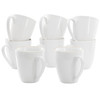 Gibson Home Ogalla 8 Piece 12 Ounce Gold Banded Fine Ceramic Mug Set