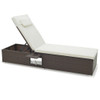 Patio Chaise Lounge Set of 2 with Backrest Seat Cushion and Headrest-Off White
