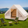 Inflatable Camping Tent 2/4/6 People Glamping Tent for Family Camping with Pump-Beige