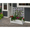 Outdoor White Vinyl Garden Planter Box with Trellis Outdoor White Vinyl Garden Planter Box with Trellis