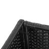 Black Modern PE Rattan Wicker Raised Garden Bed Elevated Planter Box Black Modern PE Rattan Wicker Raised Garden Bed Elevated Planter Box
