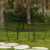 Half-Circle Outdoor Patio Garden Black Wrought Iron Tree Bench