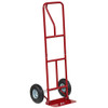 P-Handle Hand Truck with Foldable Load Plate for Warehouse Garage-Black