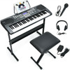 61-Key Electronic Keyboard Piano Starter Set with Stand Bench and Headphones
