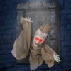 Halloween Hanging Animated Zombie Prisoner Decoration Sound-Activated