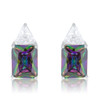 Classic Mystic Cubic Zirconia Rhodium Stud Earrings Classic Mystic Cubic Zirconia Rhodium Stud Earrings