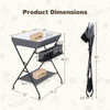 Baby Storage Folding Diaper Changing Table-Black