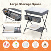 Baby Storage Folding Diaper Changing Table-Black