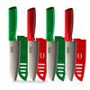 Gibson Everyday Grantville 4 Piece 6 Inch Santoku Knife with Sheath in Red and Green Gibson Everyday Grantville 4 Piece 6 Inch Santoku Knife with Sheath in Red and Green