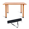 Outdoor Portable Roll-Up Folding Wood Patio Table with Carry Bag Outdoor Portable Roll-Up Folding Wood Patio Table with Carry Bag
