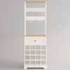 White/Natural Wine Bottle & Glass Rack Cabinet Bar Storage White/Natural Wine Bottle & Glass Rack Cabinet Bar Storage