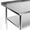Heavy Duty 48 x 24 inch Stainless Steel Kitchen Prep Work Table with Backsplash Heavy Duty 48 x 24 inch Stainless Steel Kitchen Prep Work Table with Backsplash
