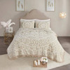 King 100-Percent Cotton Chenille Bedspread with Fringe Hem in Khaki Taupe Beige King 100-Percent Cotton Chenille Bedspread with Fringe Hem in Khaki Taupe Beige