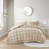 Twin Size Beige Velvety Soft Down Alternative Comforter Set Twin Size Beige Velvety Soft Down Alternative Comforter Set