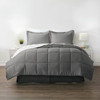 King Size 8-Piece Microfiber Reversible Bed-in-a-Bag Comforter Set in Grey King Size 8-Piece Microfiber Reversible Bed-in-a-Bag Comforter Set in Grey