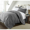 King Size 8-Piece Microfiber Reversible Bed-in-a-Bag Comforter Set in Grey King Size 8-Piece Microfiber Reversible Bed-in-a-Bag Comforter Set in Grey