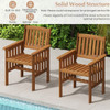 Patio Chairs Set of 2 Outdoor Solid Wood Chairs with Slatted Seat and Inclined Backrest Patio Chairs Set of 2 Outdoor Solid Wood Chairs with Slatted Seat and Inclined Backrest
