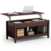 Lift Top Coffee Table with Hidden Storage Compartment-Black