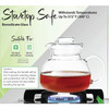 1.5 Quart Stovetop Clear Glass Teapot Kettle with Lid - Microwave Safe