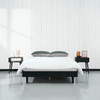 Full size Mid-Century Modern Platform Bed Frame in Black Wood Finish