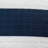 Twin Navy White Stripe 2 Piece Cotton Lightweight Quilt Set