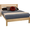 CA size Solid Wood Platform Bed Frame with Slatted Headboard - Made in USA