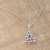 .2 ct CZ Rhodium Christmas Tree Pave Holiday Pendant