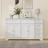Buffet Sideboard 59" Modern Coffee Bar Station Console Table-White