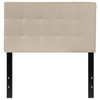 Twin size Modern Beige Taupe Fabric Upholstered Headboard