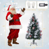 6 FT Flocked Christmas Tree with 8 Lighting Modes