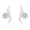 Twisting Solitaire Cubic Zirconia Earrings