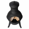 Small Black Outdoor Cast Iron Chimenea Wood Burning  Fire Pit