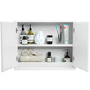 2-Door Wall-Mounted Bathroom Mirrored Medicine Cabinet