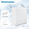 141 L/5 Cu.Ft Compact Chest Freezer with 7-Gear Adjustable Temperature-White
