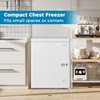 141 L/5 Cu.Ft Compact Chest Freezer with 7-Gear Adjustable Temperature-White