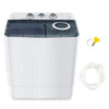 Portable Twin Tub Washing Machine with Timer Control