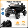 24V 2 Seater Ride on Car 4WD/2WD Switchable for Kids with Remote for Ages 3+-Black