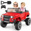 24V 2 Seater Ride on Car 4WD/2WD Switchable for Kids with Remote for Ages 3+-Black