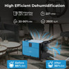 192 Pint Crawl Space Dehumidifier with 3 Modes and 24H Timer-Blue