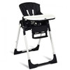 Foldable High chair with Multiple Adjustable Backrest-Black